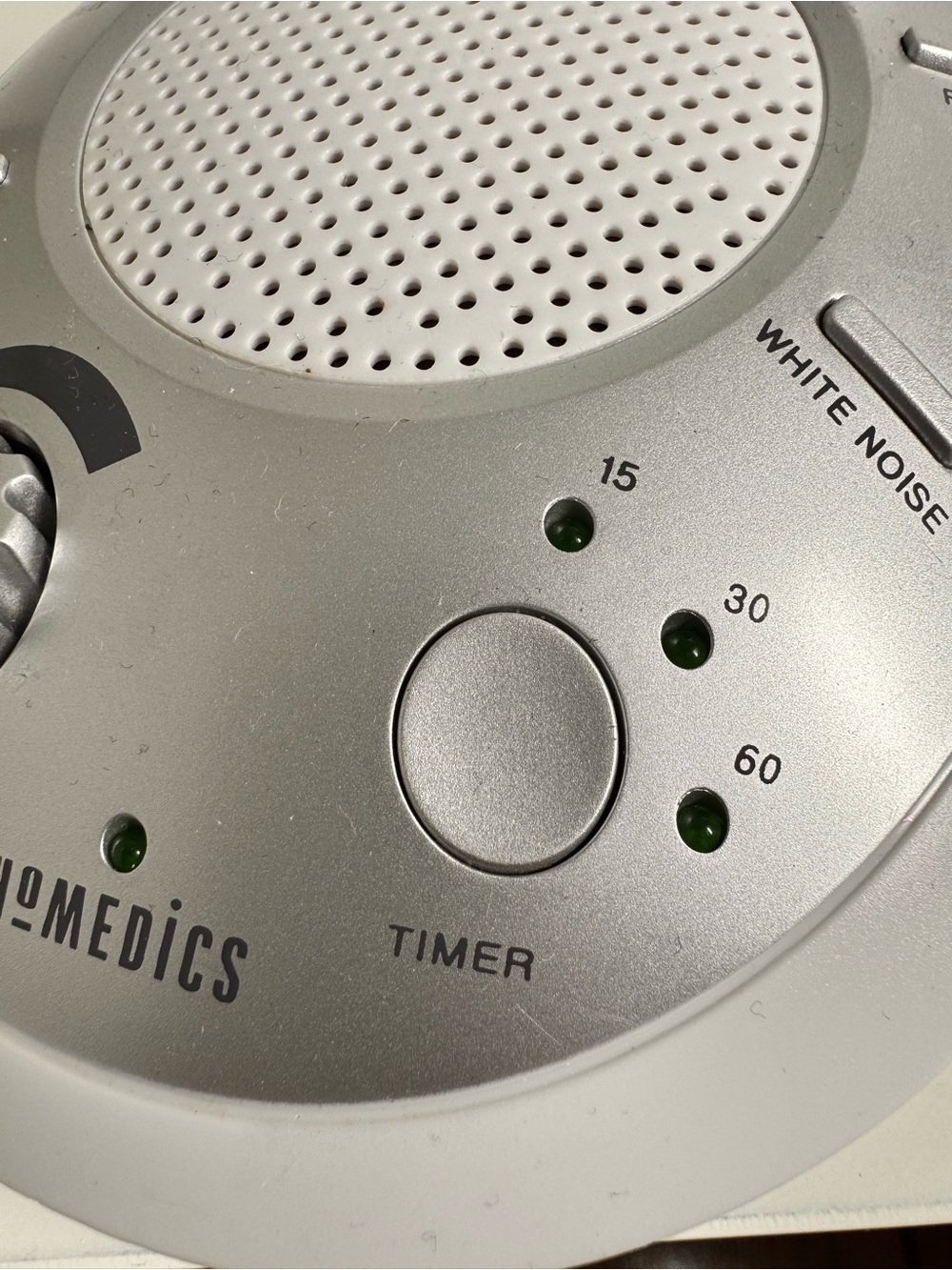 Homedics White and Silver Portable Sound Machine - Picture 3 of 8